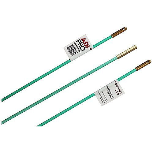ADI PRO 0E-6RODBNFM Fiberglass Rod 6'x3/16", Bullnose to Female, Green