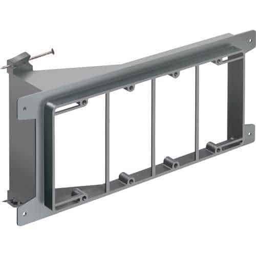 Arlington LVN4 4-Gang, Nail on Low Voltage Mounting Brackets for New Construction, 4-Gang, Black