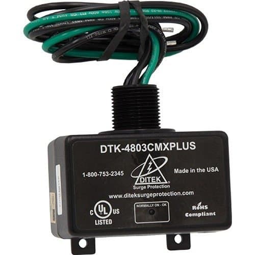 Ditek surge protection device with wiring on a white background