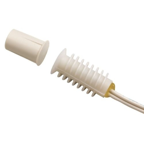 GRI 2120-12WG 3/8" Press Fit Ribbed Recessed Switch Set, 1" Wide Gap, Closed Loop, N/O, A, White 10 pack