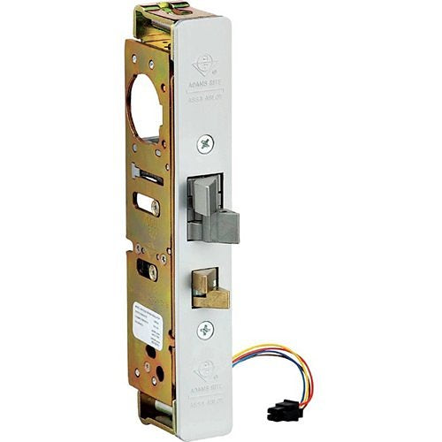 Lock mechanism with gold and silver components on a white background