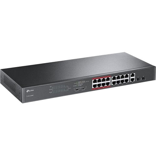 Network switch with multiple ports on a white background