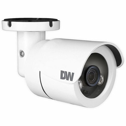 White security camera with 'DW' branding on a white background