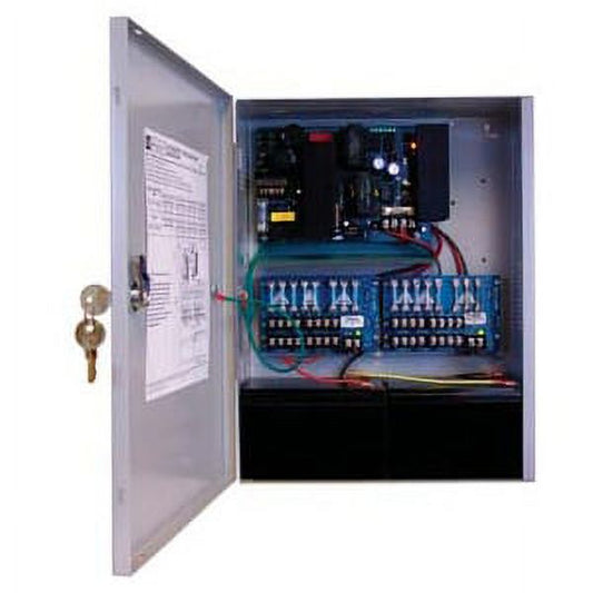 Altronix AL1024ULXPD16 Power Supply Charger, 16 Fused Outputs, 24VDC at 10A, BC400 Enclosure