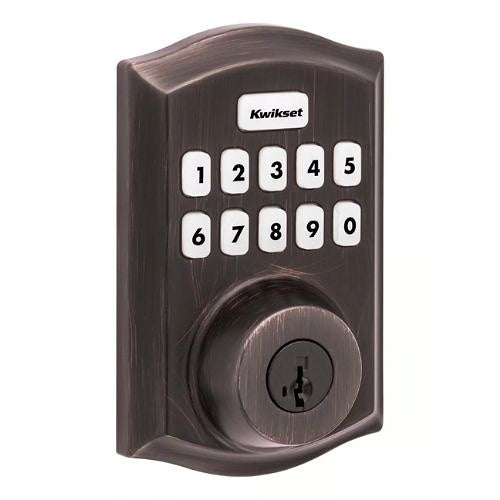Kwikset 98935-002 HomeConnect 620 Long-Range Z-Wave Traditional Smart Lock, 920 MHz, Venetian Bronze