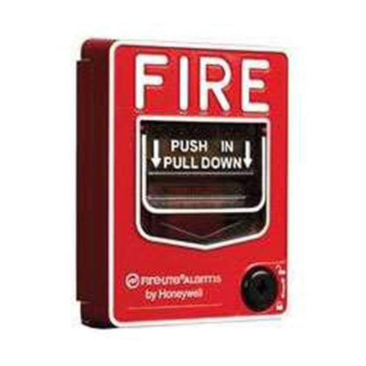 Fire-Lite BG-12SL Single-Action Manual Pull Station with Pigtail Connections and Key-lock Reset Feature