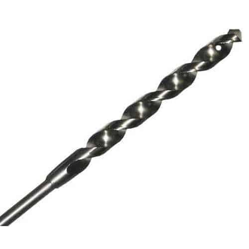 Metal drill bit on a white background