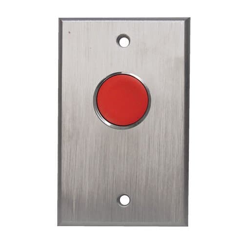 Camden CM-7020R Vandal Resistant Recessed Push Button, Red