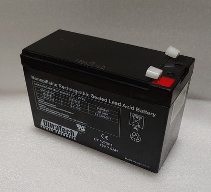 UltraTech 1272F1 12 Volt 7.0 Ah Sealed Lead Acid Battery - F1 Terminal (Replaces UT 1270)