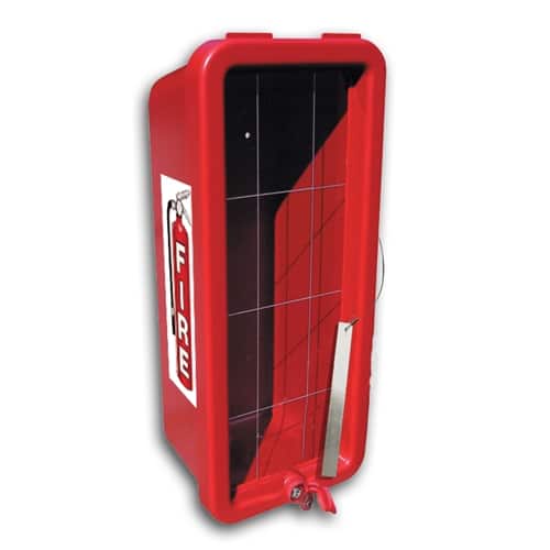 Cato CHIEF 105-10 RRC-B Red Plastic 10LB Fire Extinguisher Break Panel Cabinet  w/ Breaker Bar