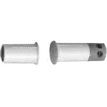 Potter AMS-T17-W Mini Recessed Magnetic Contact, 3/8 Inch Press & Fit Terminal, White