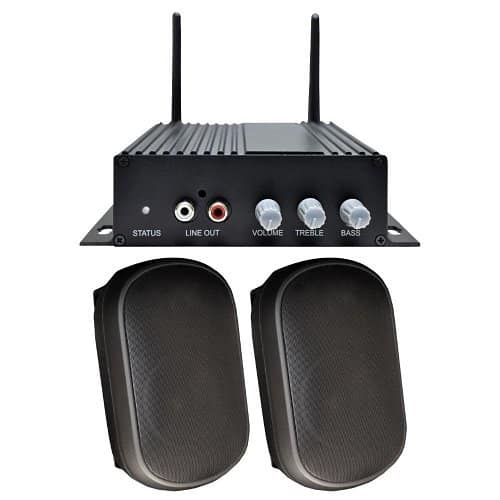 Speco AACEK1B AA1 Amplifier and SPCE5OB Bundle, Black
