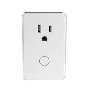 White wall switch with an outlet on a white background
