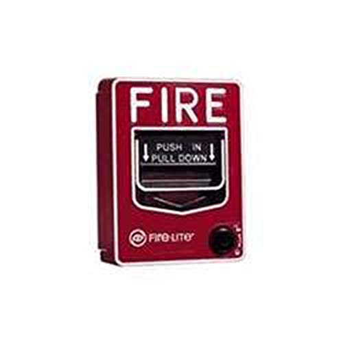 Fire-Lite BG-12LOB Dual-Action Pull Station with SPST N/O Switch, Key Lock, Outdoor Use