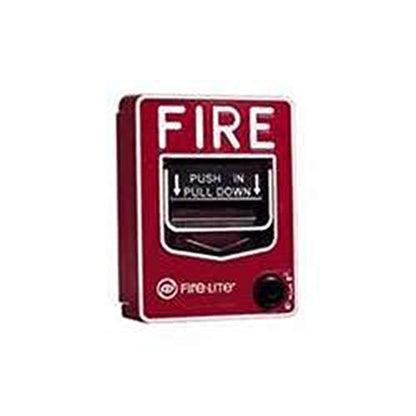 Fire-Lite BG-12LOB Dual-Action Pull Station with SPST N/O Switch, Key Lock, Outdoor Use