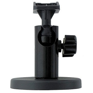 Black adjustable mounting bracket on a white background