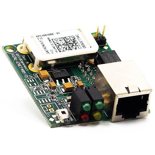 Electronic circuit board with components on a white background
