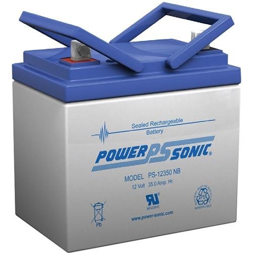 Power Sonic PS-12350NB PS Series, 12V 35Ah General Purpose Rechargeable SLA Battery, NB Terminals