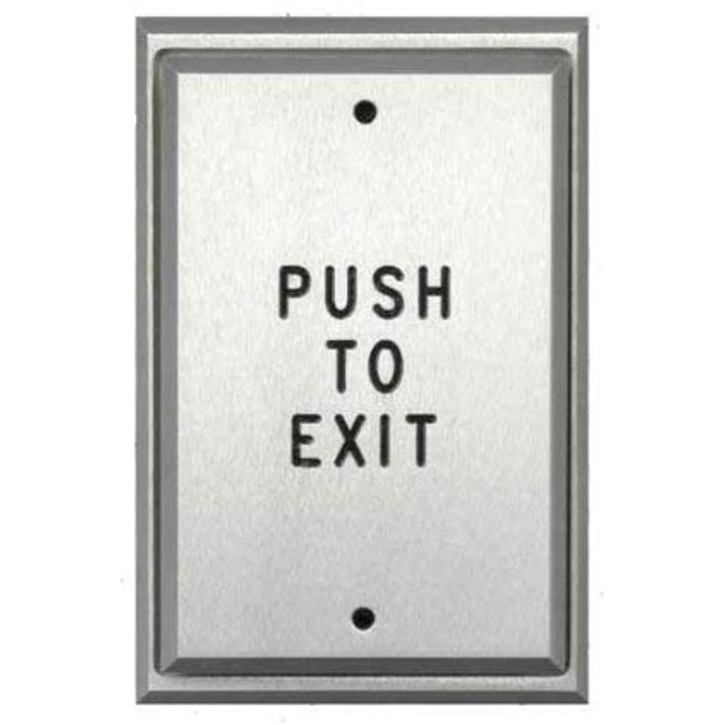 Alarm Controls PS5-111 PS Vandal Resistant Single Gang Push Plate, Pneumatic Time Delay, Push to Exit, Black Push Plate, Clear Finish