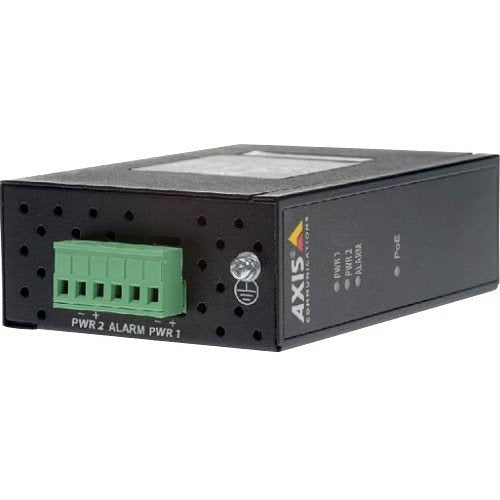 AXIS T8144 1-Port Industrial Midspan, Dual DC Inputs, 60W PoE, Black