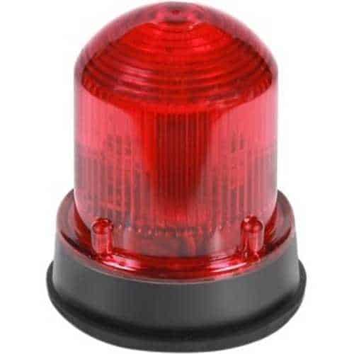Edwards Signaling 125 Class Steady-On Halogen Beacon for NEMA 4X Applications, 24VDC, 0.770A, Black Base, Red Lens