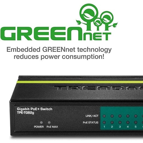 TRENDnet TPE-TG82G 8-Port Gigabit PoE Switch