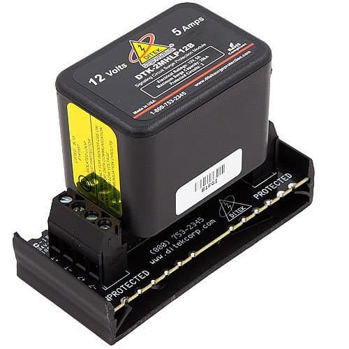 DITEK DTK-2MHLP12BWB Data and Signaling Circuit Surge Protector with Snap-Track Base