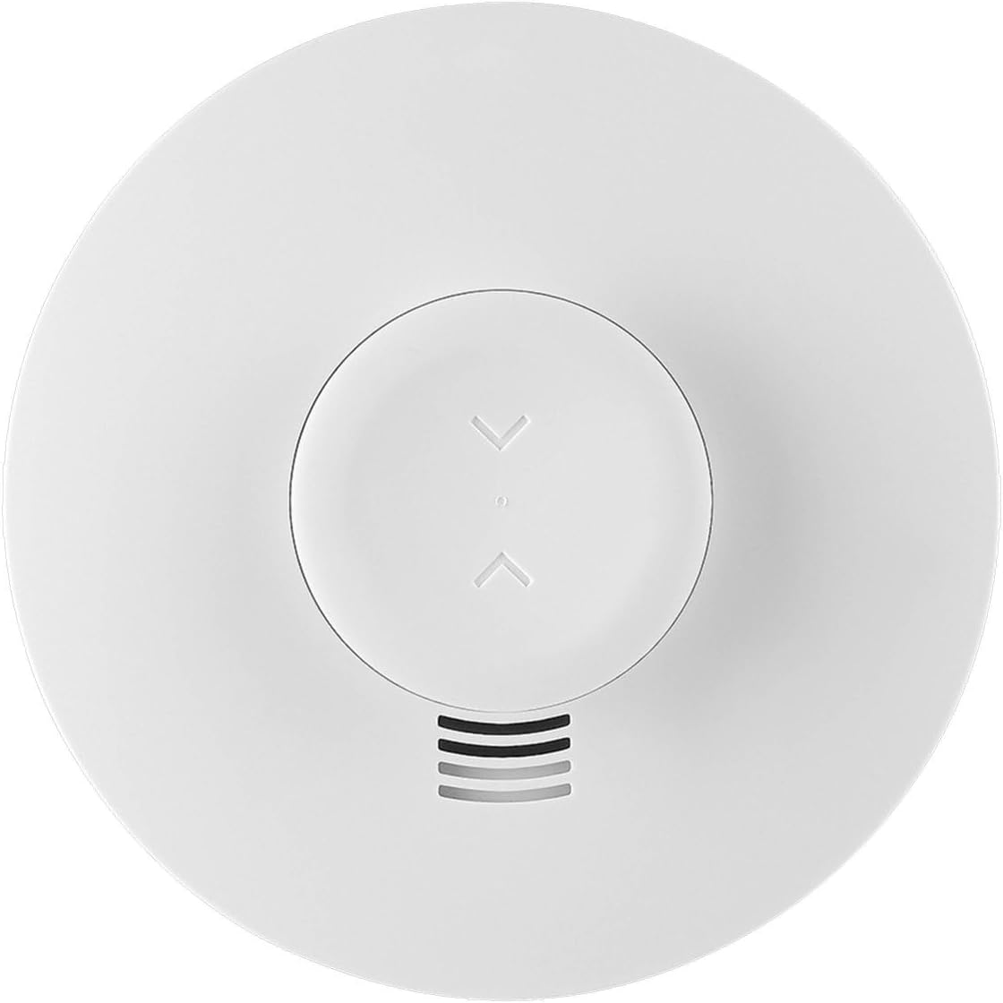 White smoke detector on a white background
