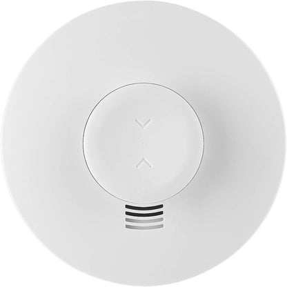 White smoke detector on a white background