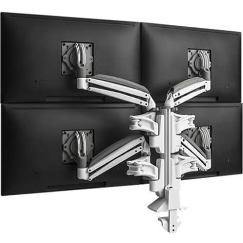 Chief KXC420W Kontour KX Series Low-Profile Quad Monitor Arms, Column Desk Mount, White