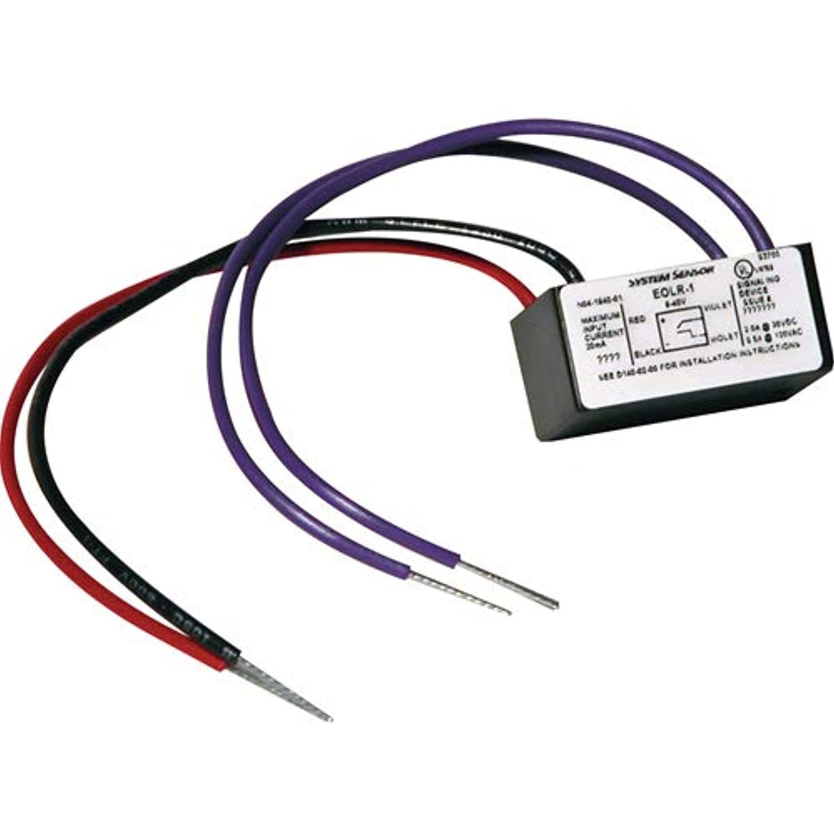 Electrical component with wires on a white background