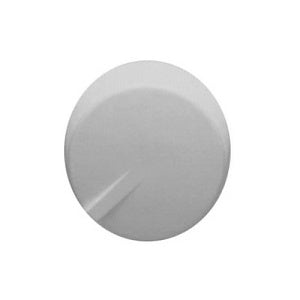 White circular object on a white background