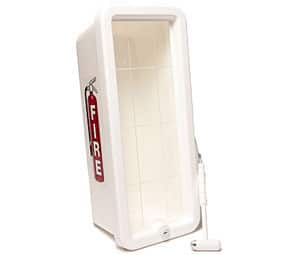 Cato CHIEF 105-5 WWC-H White Plastic 5LB Fire Extinguisher Break Panel Cabinet