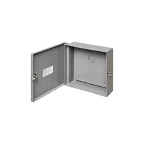 Arlington EB1212BP Heavy-Duty Non-Metallic Enclosure Box with Removable Back Plate, 12 12 4", NEMA3R. Gray