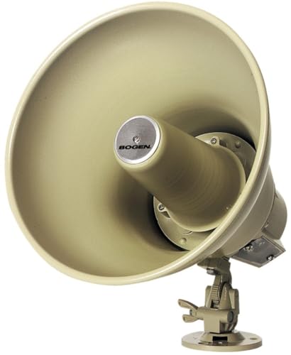 Bogen SPT30A Re-entrant Horn Loudspeaker for 25V and 70V Amplifiers, 30W, Textured Mocha Enamel Finish