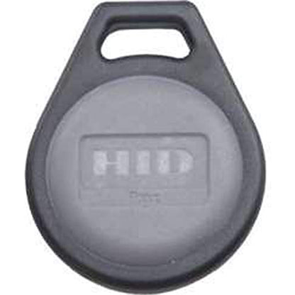 Black key fob with 'HID' branding on a white background