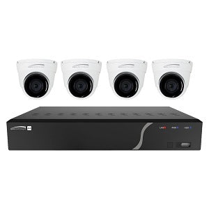 Speco ZIP84T8 8-Channel NVR Surveillance Kit with 4-Digital Deterrent Turret Cameras, 8TB