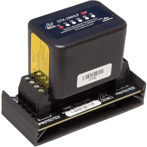 DITEK DTK-2MHLP5FWB Data & Signaling Circuit Modular Surge Protector with Snap-Track Base
