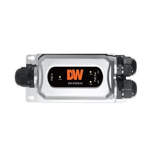 Digital Watchdog DW-POEEX2 2-Port Gigabit Waterproof PoE Extender Splitter