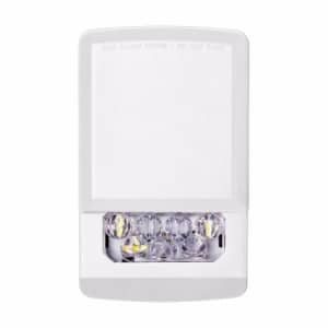Eaton ELSTW-N Eluxa Indoor LED Strobe, Wall Mount, 24V, 15/185 cd, No Lettering, Clear Lens, White