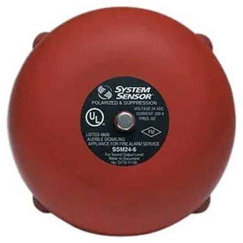 System Sensor SSV120-10 SSV Series Alarm Bell 10", 120VAC, 82dBA, Red