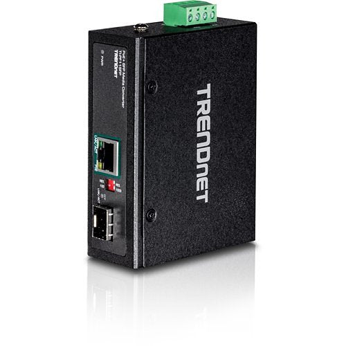 TRENDnet TI-PF11SFP Industrial SFP to Gigabit PoE+ Media Converter