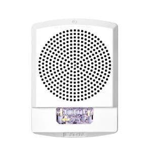 Eaton ELCHSW Wheelock Eluxa Chime Strobe, FIRE Lettering, Wall Mount, 24V, White