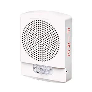 Eaton ELMTSW Wheelock Eluxa Multitone Strobe Horn, FIRE Lettering, Wall Mount, 24V, White