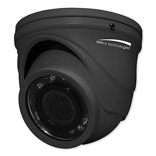 black security camera with Speco Technologies branding on a white background