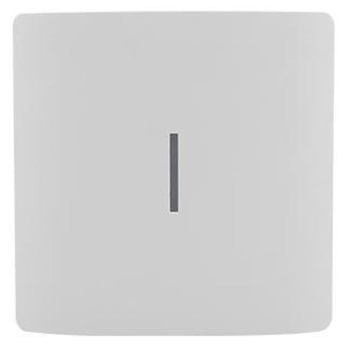 White square wall plate with a central black rectangular cutout on a white background