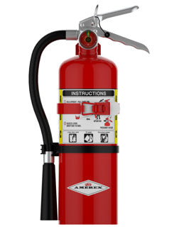 Amerex B500T ABC Dry Chemical Fire Extinguisher 5 lb with Aluminum Valve and Vehicle Bracket, .