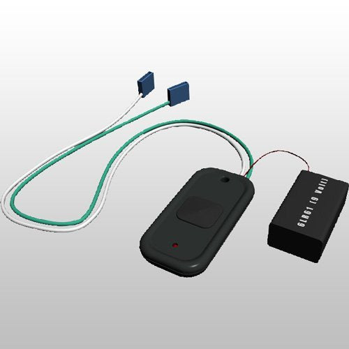BEA 10TD433PB9V 433 MHz Family Wired 1-Button Digital Transmitter, Flag Connectors 9V Battery