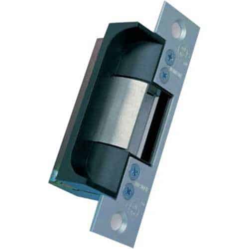 Electronic door lock mechanism on a white background