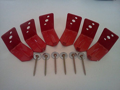 (6 Pack) - Universal Fire Extinguisher Wall Hook, Mount, Bracket, Hanger for 15 to 20 Lb. Extinguisher - FREE SCREWS & WASHERS INCLUDED